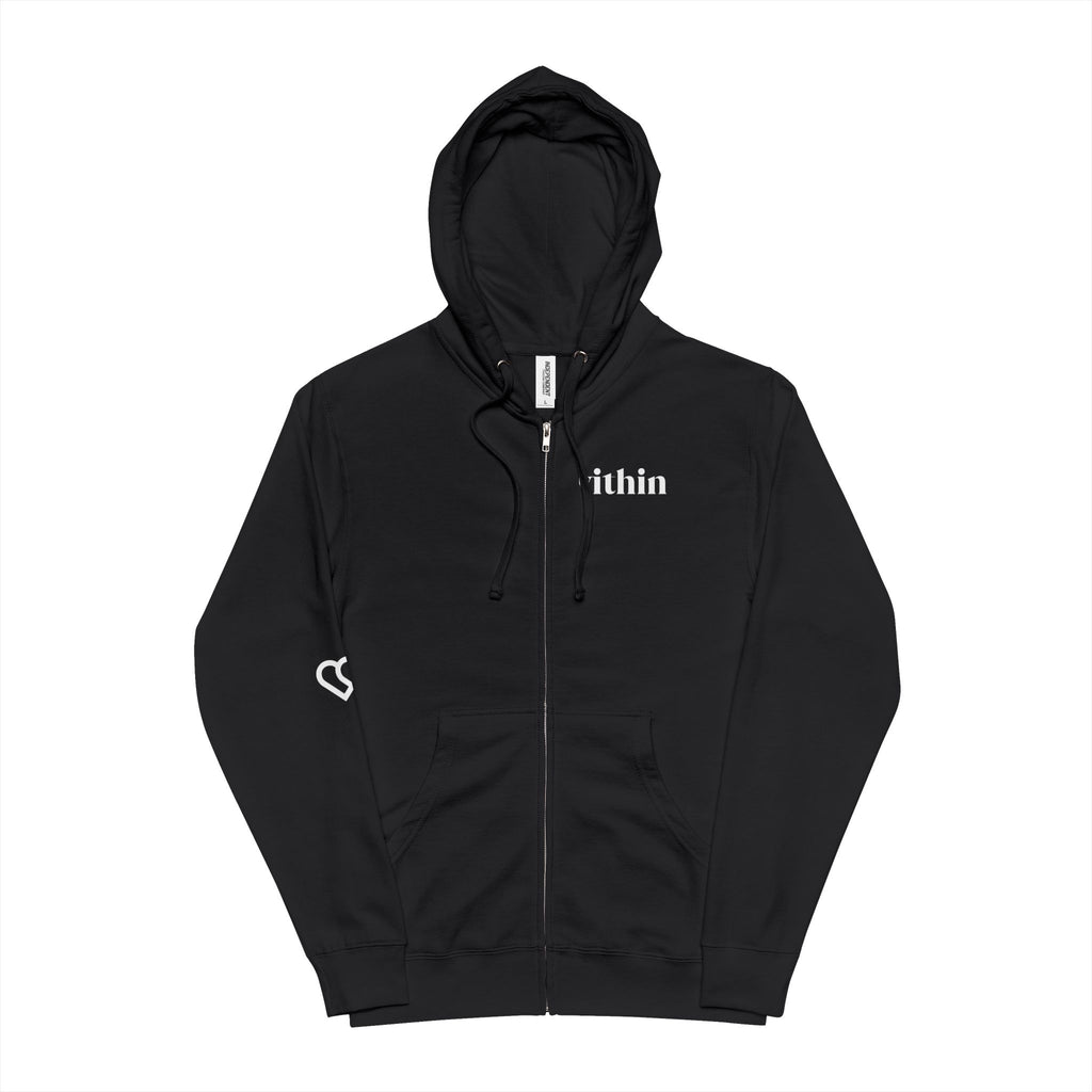 Within Health - Unisex Fleece Zip Up Hoodie | Cozy Casual Wear, Perfect Gift, Everyday Comfort, Fitness Fashion, Outdoor Adventures