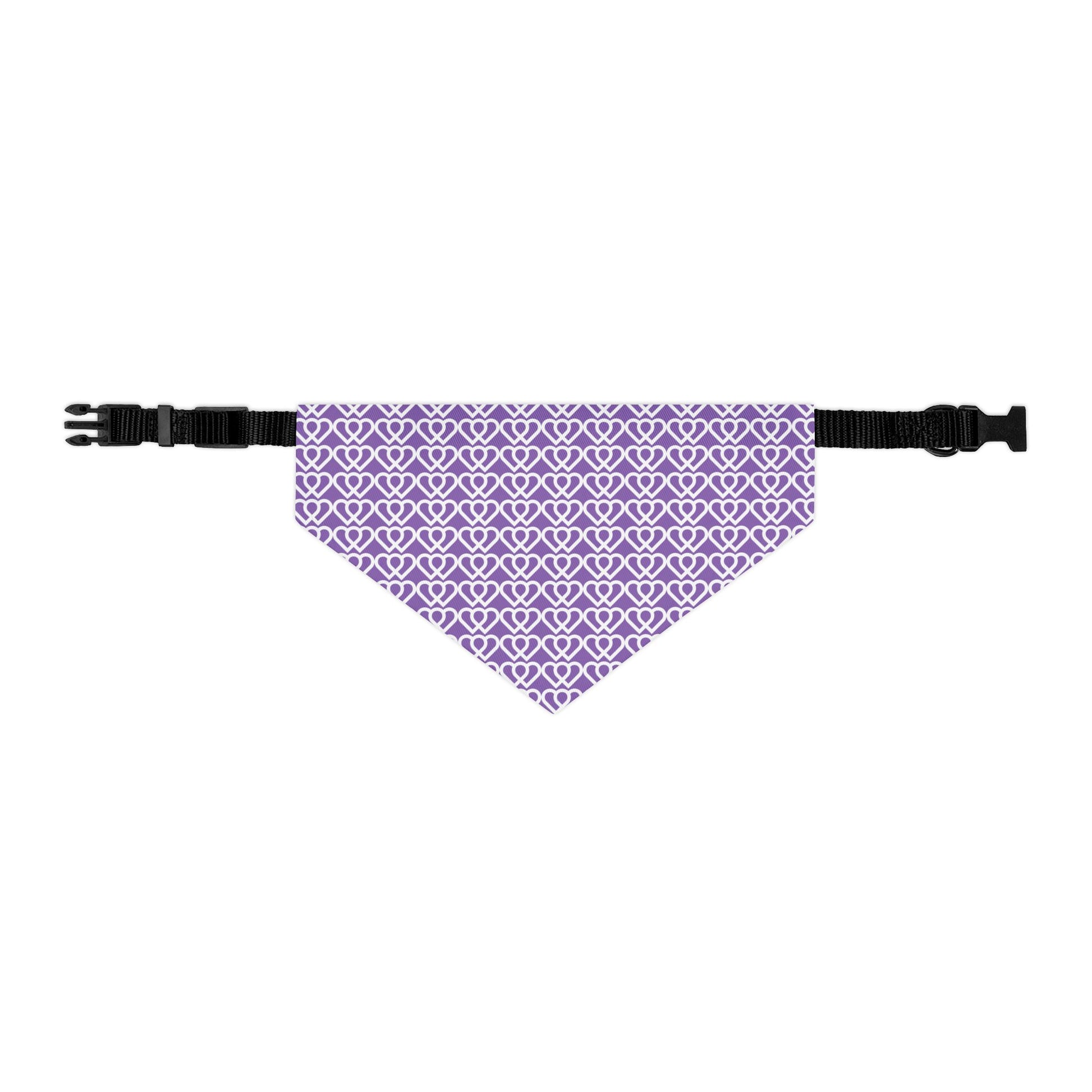 Cute Purple Heart Pet Bandana Collar | Dog Accessory for Special Occasions, Holiday Wear, Pet Gifts, Doggie Fashion