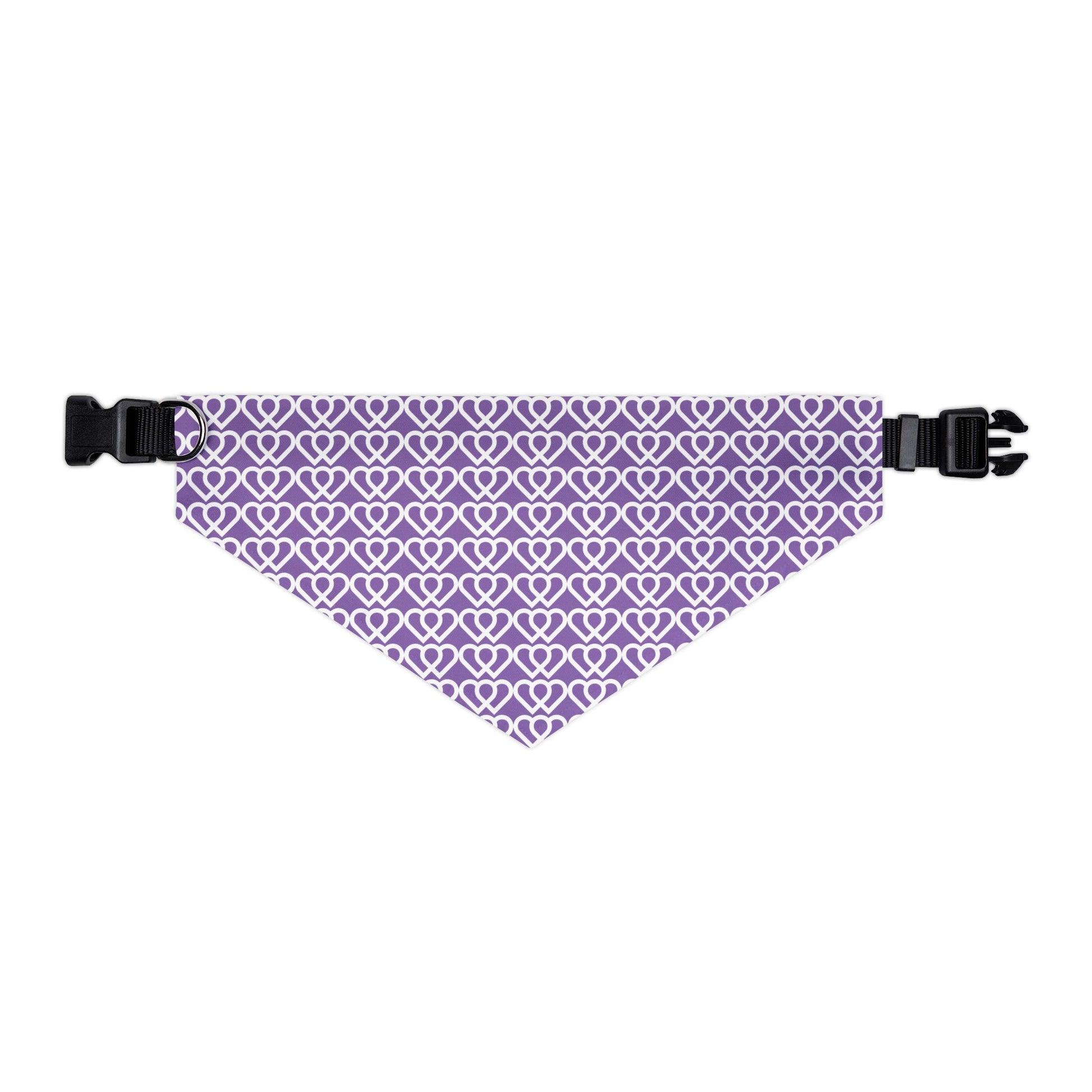 Cute Purple Heart Pet Bandana Collar | Dog Accessory for Special Occasions, Holiday Wear, Pet Gifts, Doggie Fashion