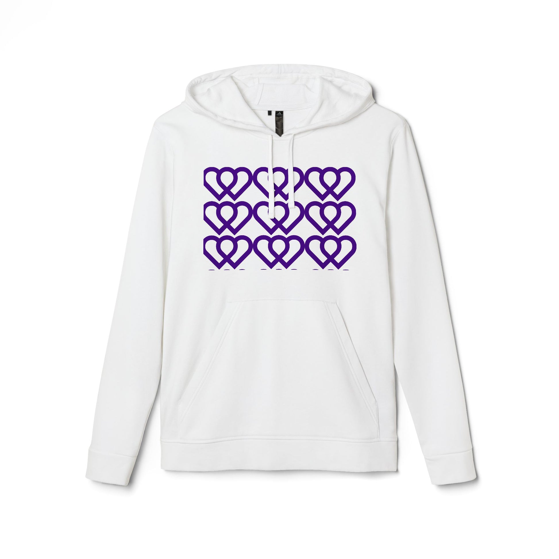 Cozy Heart Pattern Hoodie | Stylish Streetwear, Gift for Her, Casual Outfit, Valentine's Day, Unisex Fleece Sweatshirt