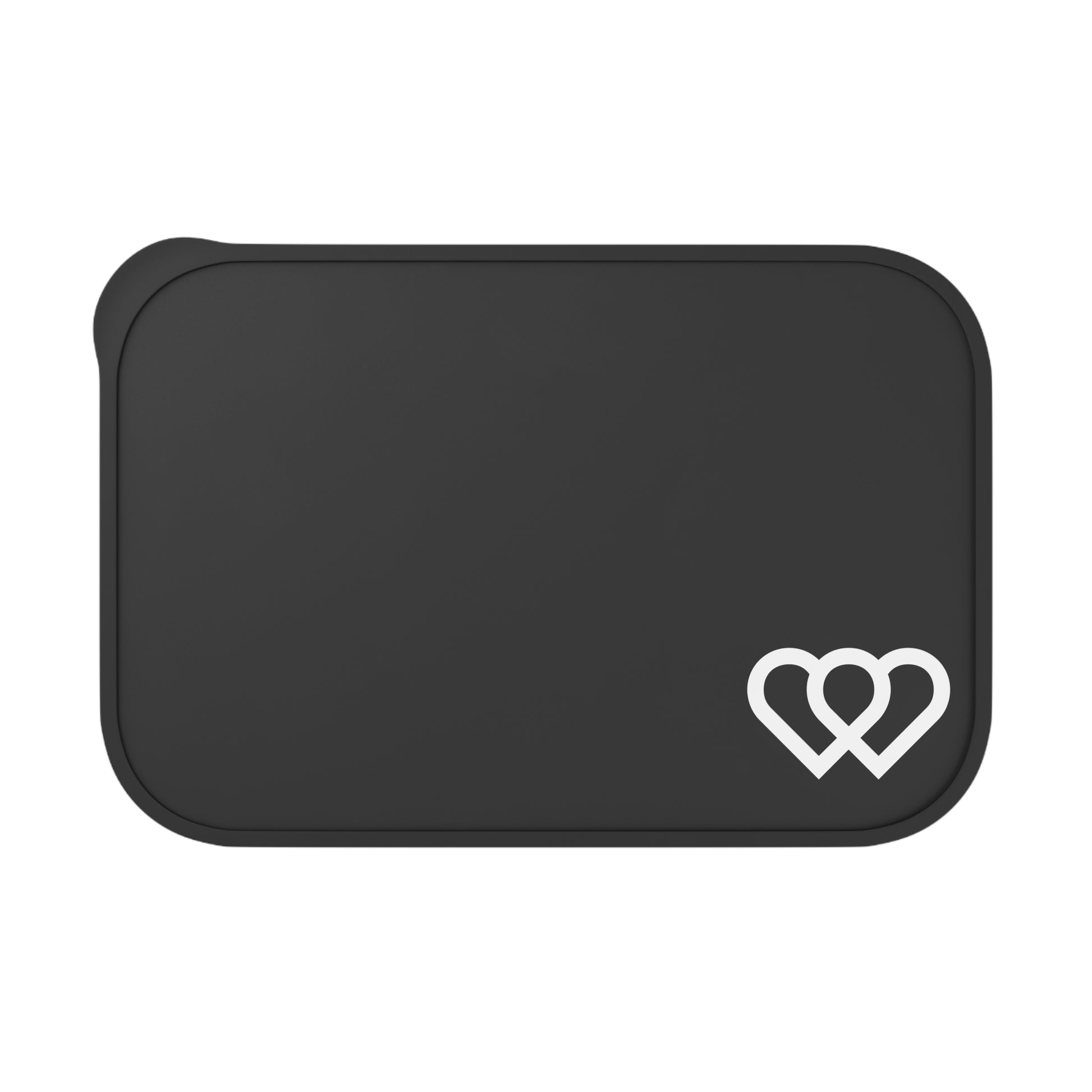 Stylish Bento Box for Meal Prep, Eco-Friendly Lunch Container, Perfect for On-the-Go, Gift for Foodies, Black with Heart Design