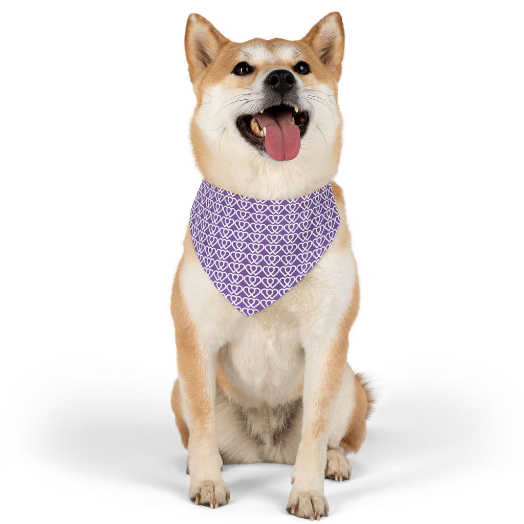 Cute Purple Heart Pet Bandana Collar | Dog Accessory for Special Occasions, Holiday Wear, Pet Gifts, Doggie Fashion