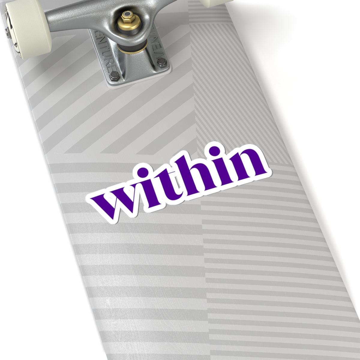 "within" Purple Typography Kiss-Cut Sticker — Motivational Laptop Decal