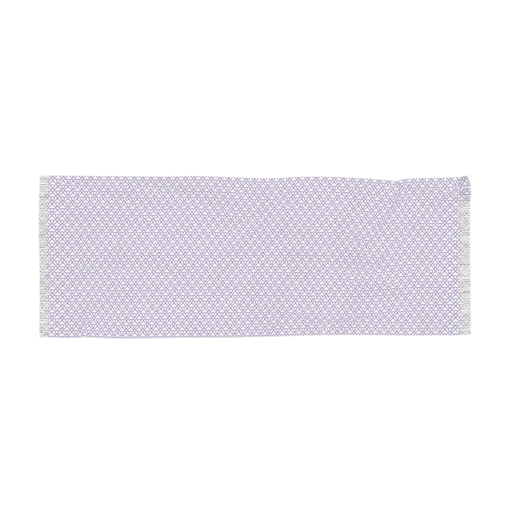 Lavender Geometric Light Scarf — Lightweight Fringed Spring/Summer Wrap